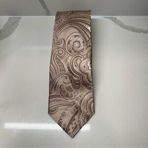 Donald Trump Signature Collection Men’s Tie 100% Silk paisley beige/brown‎